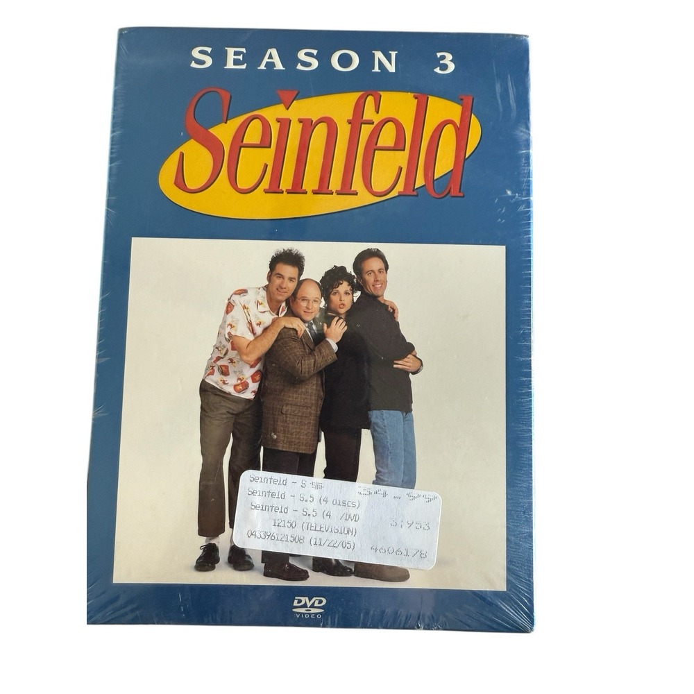 Seinfeld Complete Season 3 (4)DVD Box Set US 2004 Edition SEALED MINT!